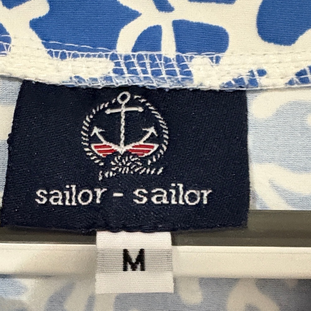 Sailor - Sailor Blue and White Maxi Dress w/side slit M - Picture 2 of 4